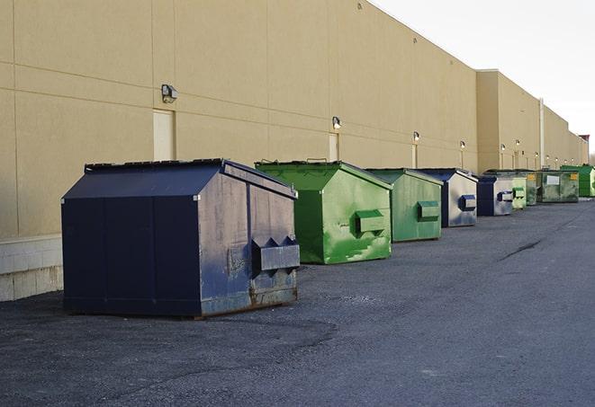 porta-potties placed alongside a construction site in Fairfax Station, VA